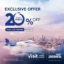 Jazeera Airways – Get 20% OFF on Your Flight Ticket Booking